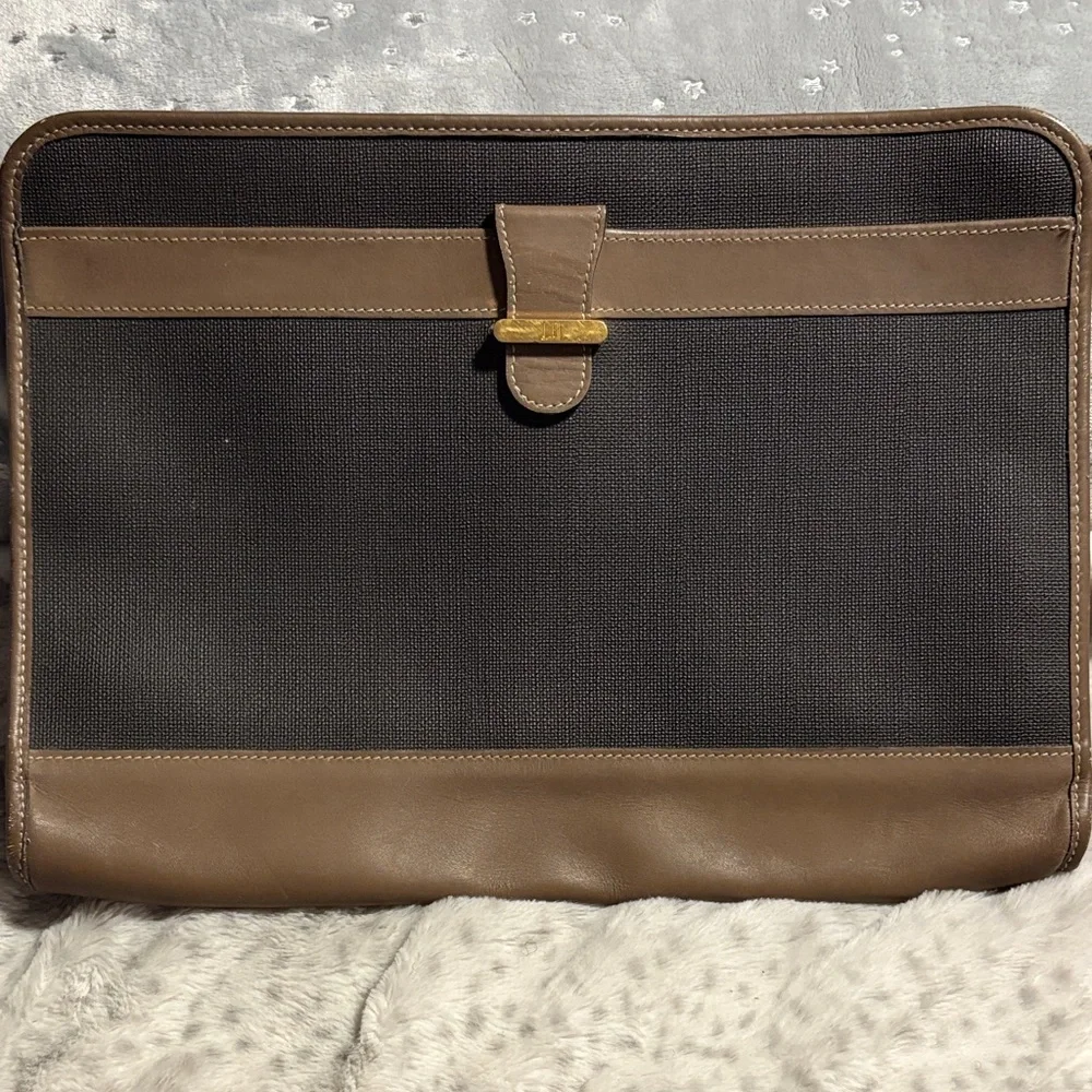 Dunhill Black and Brown Laptop Bag